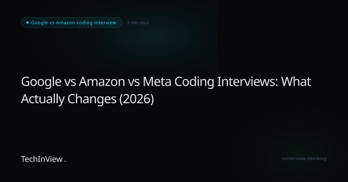 Google vs Amazon vs Meta Coding Interviews: What Actually Changes (2026 ...